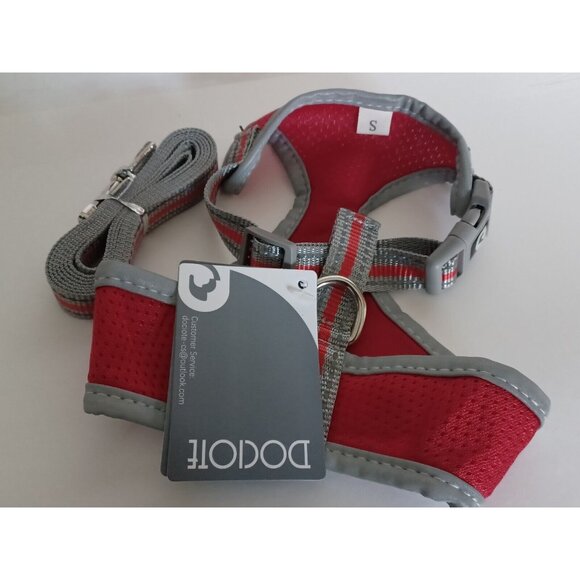 Dociote Dog Harness  SMALL Mesh Reflective Adjustable Lightweight , RED - Picture 12 of 13